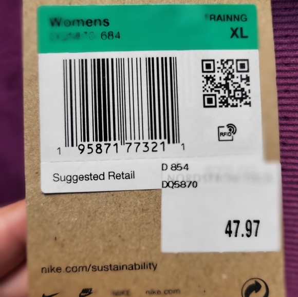 NWT Nike Women's Dri-FIT ADV Short-Sleeve Slim Fit Aura Top in Purple - Size XL - Picture 7 of 8